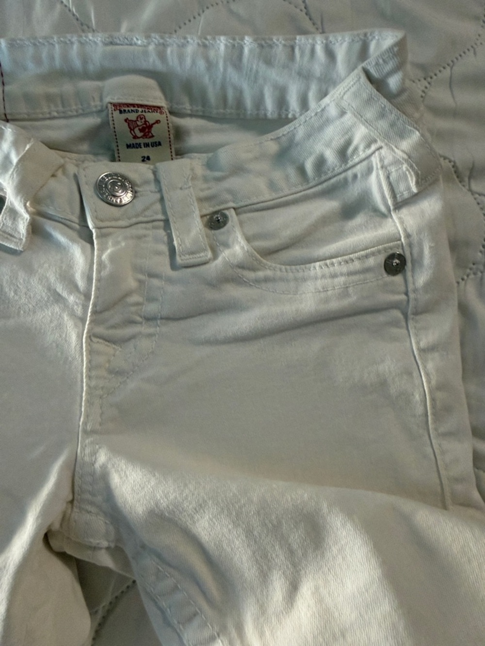 True Religion White Skinny Jeans